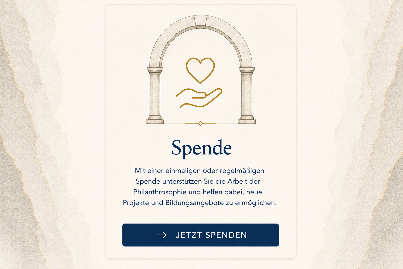Spende: Mit einer einmaligen oder regelmäßigen Spende die Arbeit der Philanthrosophie unterstützen. Per E-Mail jetzt spenden.